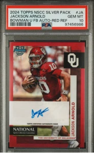 Jackson Arnold Red Refractor Auto /5 PSA 10 Gem Mint 2024 Bowman NSCC National - Bild 1 von 2