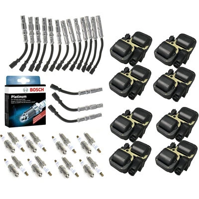 Bobina de encendido MK 8 y cable de enchufe y bujía de enchufe doble platino Bosch 16 para MB SLK Foto 1 de 4