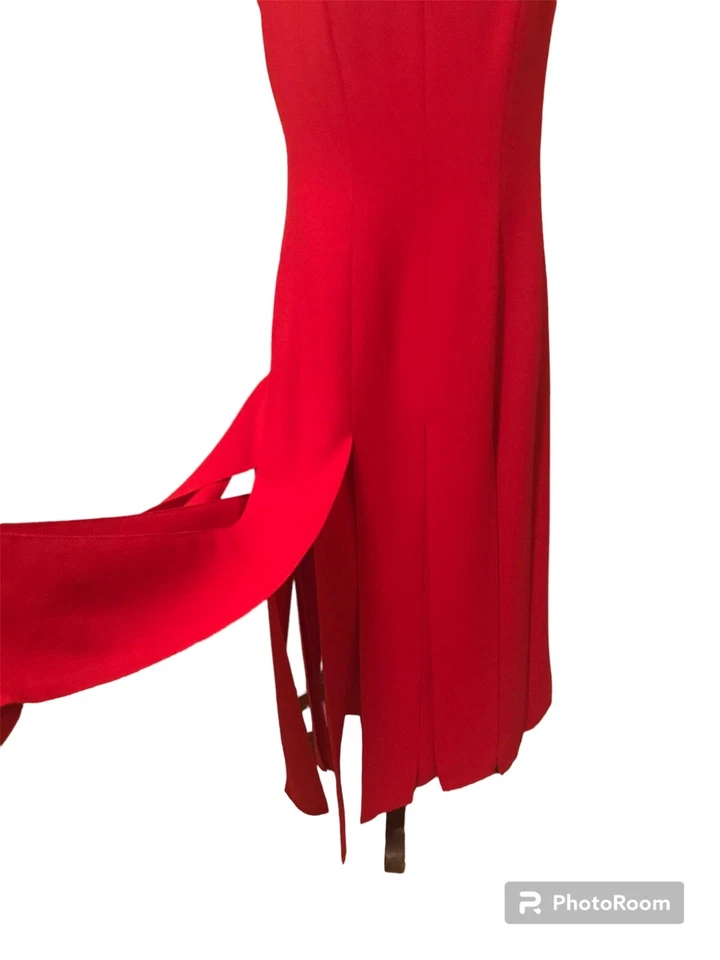 VESTIDO LAVADO COCHE MUJER Rojo 4 Allen Schwartz a.b.s. Colección Diseñador Vintage Foto 1 de 4