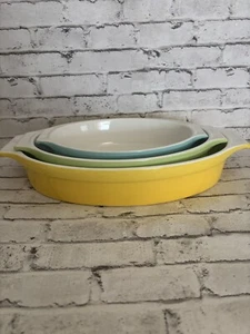 Französische Land Bäcker Küche De La Mere Oval Grillplatte Backformen 3er Set - Bild 1 von 4