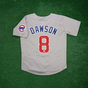 Andre Dawson signed Chicago Cubs Grey Road Jersey w/ "HOF 2010" INSC. JSA - Picture 1 of 6