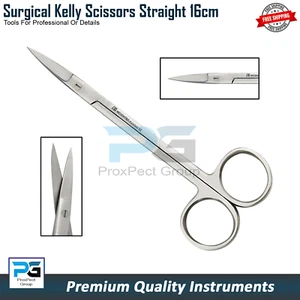 Dental Kelly Scissors 16cm Straight Operating Dressing Scissors For Tissue UKCA - Picture 1 of 5
