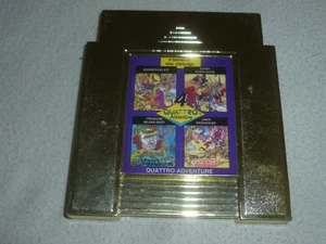 NINTENDO NES GAME CARTRIDGE ONLY QUATTRO ADVENTURE BOOMERANG ISLAND DIZZY LINUS - Picture 1 of 3