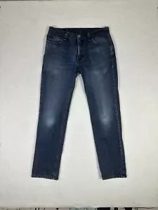 Levi's 511 Mens Jeans 32W 32L Dark Blue Straight Sliming Fit Denim Pants Jean - Picture 1 of 15