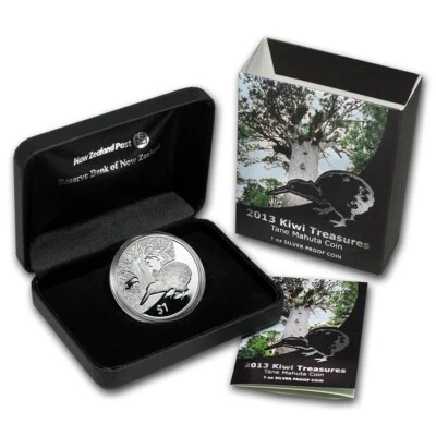 New Zealand - 2013 - 1 OZ Silver Proof Coin-   Kiwi  Coins -  Kiwi Coin - Image 1 of 3