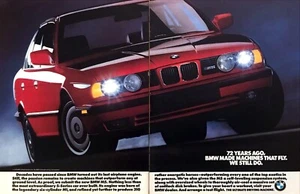 BMW M5 1990 Performance sedán foto "Máquinas que vuelan" anuncio impreso vintage - Imagen 1 de 1