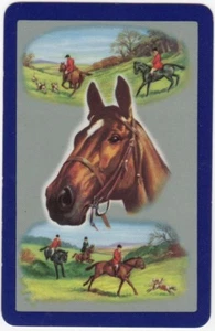 Cartas de Juego 1 Tarjeta Única Antigua De Colección Caza CABALLOS PERROS Cabeza de Caballo 2 - Imagen 1 de 3