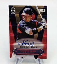Chipper Jones 2022 Onyx Premium Baseball OP-CJ Gold On Card Blue Ink Auto #d/30