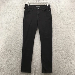 Rock & Republic Skinny Jeans Womens 12 (actual 31x30) Black Cotton Blend Zip Fly - Picture 1 of 20