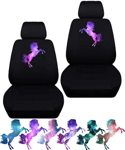 Funda de diseño se adapta a 05-10FORD MUSTANG FUNDA DELANTERA ASIENTO DE COCHE con caballo de cría galaxia - Imagen 1 de 10