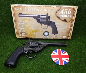 Webley MKVI CO2 Revolver Battlefield Finish .177 Caliber 430FPS - WPIMK6BF177 - Picture 1 of 10