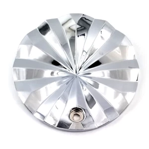 Polo Ferretti Chrome 6" Dia Bolt On 17" 18" Wheel Center Cap PN: T820 - Picture 1 of 5