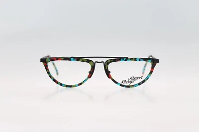 Robert Rudger 230 45, Monturas de gafas de ojo de gato coloridas y negras vintage años 90 NOS Foto 1 de 4