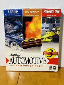 1995 Softkey Automotive Racing PC CDROM Game 386 MS-DOS 5 Formula 1 VTG Box - Picture 1 of 11