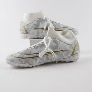 Herren Fester Untergrund Stollen Fußballschuh Athletisch Fußball Turnschuhe Weiß 11 - Bild 1 von 13