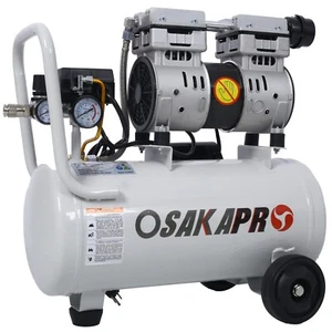 1.5HP Ultra Quiet Air Compressor 8 Gallon,Oil-Free,Electric Shop Air Compressor - Picture 1 of 13