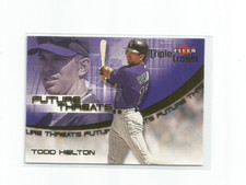 TODD HELTON (Colorado Rockies) 2001 FLEER TRIPLE CROWN FUTURE THREATS INSERT #10