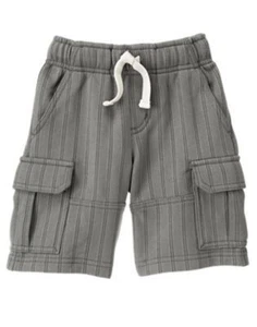 NWT Gymboree Boy shorts Pull on Shorts Jawsome Gray stripe Cargo 6,7 Easter - Picture 1 of 1