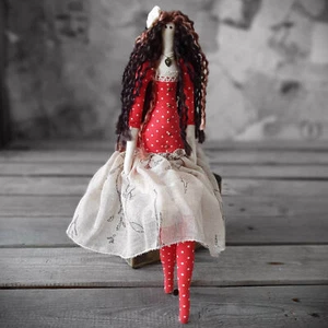 Muñeca de artista vintage estilo Tilda 47 cm muñeca decorativa Shabby muñeca de tela hecha a mano - Imagen 1 de 1