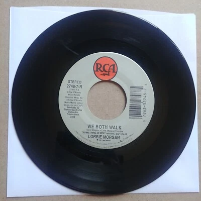 LORRIE MORGAN We Both Walk/Faithfully 45 7" COUNTRY Vinyl Record RCA Records - Image 1 of 2