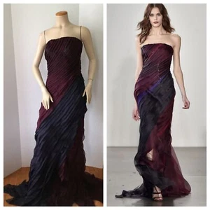 Pamella Roland atemberaubendes trägerloses plissiertes verziertes Kleid (Größe 4) - Bild 1 von 12