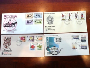 Bermuda 1988 Set Completo di 4 Copertine Primo Giorno Sc#837-854, 547-50 $9,95 - Foto 1 di 5