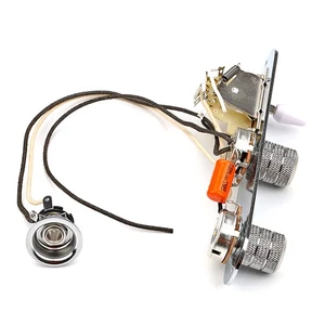 Pre-Wired Loaded Guitar Control Plate 0.022µF Capacitor Jack 250K Pots for Tele - Picture 1 of 5