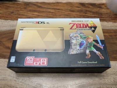 Nintendo 3DS XL Legend of Zelda A Link Between Worlds Gold Console New Unopened - Image 1 of 4