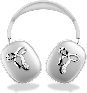 Case Cover for AirPods Max Headphones, Clear Soft TPU Skin 3D Bow - Picture 1 of 7