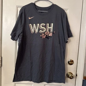 New Nike Washington Nationals City Connect Cherry Blossom T-Shirt Gray Size XL - Picture 1 of 4