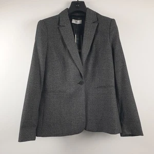 Mango Jacket Size 16 Plaid Check Blazer Single Breast Fitted - Picture 1 of 20