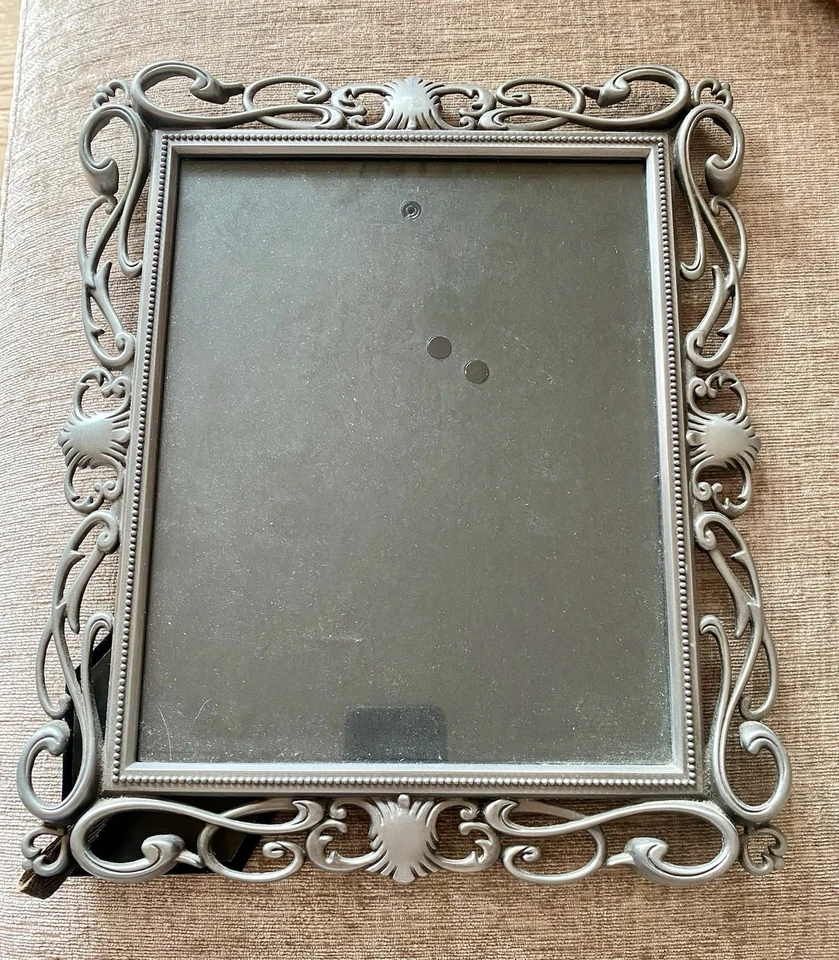 Vintage Art Nouveau Grey Metal Pic Photo Frame 10.5x12.5” Classic Ornate Display - Image 1 of 4