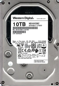 WD101EDBZ-11B1DA0 S/N: VCHYK WESTERN DIGITAL 10TB THAILAND JUN 2021 - Picture 1 of 2