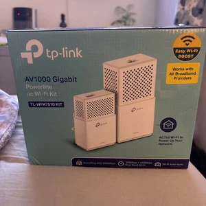 TP-Link TL-WPA7510 AV1000 2.4 and 5Ghz Gigabit Powerline Wi-Fi Kit Extender - Picture 1 of 1