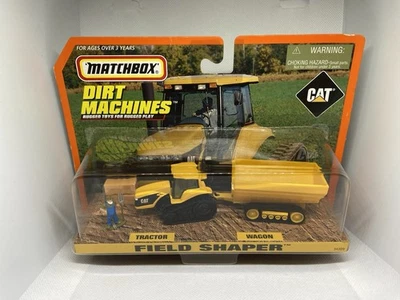 1998 Matchbox Dirt Machines-field shaper, tractor,wagon- 34309 NEW - Image 1 of 4