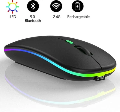 Mouse Bluetooth Wireless Ricaricabile USB Ottico Gaming Silenzioso Senza Fili - Bild 1 von 4