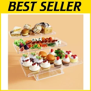 Sophisticated Tiered Dessert Display Stand - Polished Acrylic for Celebrations - Picture 1 of 11