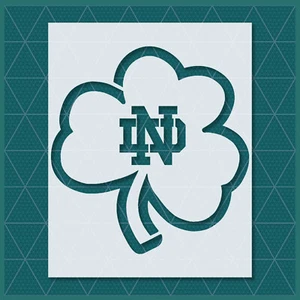 Notre Dame ND Stencil – Reusable & Durable – 10 Mil High Quality Mylar - Picture 1 of 4