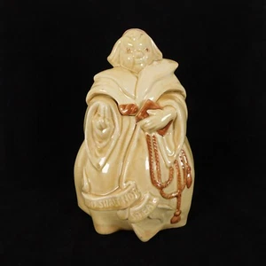 Red Wing 1940’s Thou Shalt Not Steal Cookie Jar Monk Friar Tuck 10.5" High FLAW - Picture 1 of 12