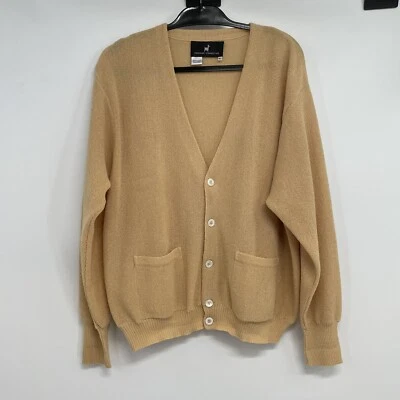 Peruvian connection Men’s XL Cardigan 100% Alpaca Buttons Front Yellow - Image 1 of 4