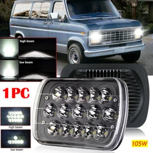 DOT 7x6" LED Headlight for Ford E-100 E-150 E-250 E-350 Econoline Club Wagon Van - Picture 1 of 12