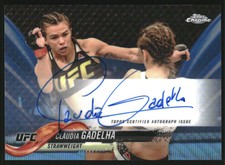 2018 Topps Chrome UFC Autographs Blue Wave Caludia Gadelha Auto /75