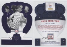 2015 Panini Cooperstown HOF Crown Royale Purple /50 Paul Molitor #72 HOF