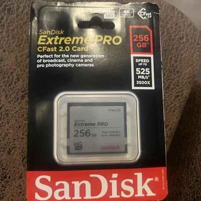 Sandisk SDCFSP-256G-A46D 256gb Extreme Pro Compact Flashflsh Rev D 525/450mb/s - Image 1 of 4