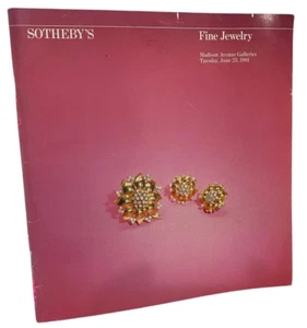 Sotheby's Fine Jewelry Auction Catalog Sale# 4654M June 23, 1981 - Picture 1 of 5