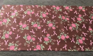 Handmade Breast Cancer Awareness Ribbons Kitchen Or Bathroom Valance 42” X 12” - Picture 1 of 6