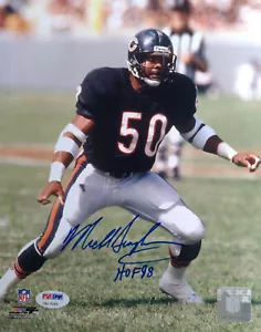 Mike Singletary Chicago Bears HOF Signed 8x10 Photo PSA DNA Certified Authentic - Picture 1 of 2