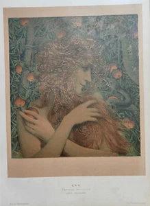 Lucien Levy-Dhurmer (1865-1953) - Eve et le serpent - 1894 - Picture 1 of 2