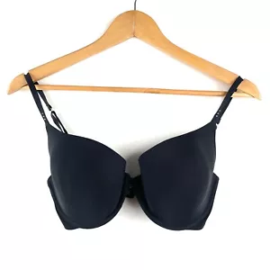 Pleasure State Push Up Bra Size 12DD Black Underwired Full Coverage Rhinestone - Picture 1 of 8