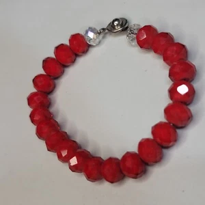 Teng Yue Red Crystal Bracelet 7.5" - Picture 1 of 7